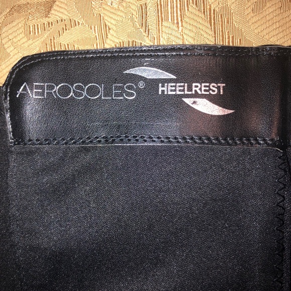 Aerosols boots. Black heels. Silver buckle detail. - Picture 4 of 10